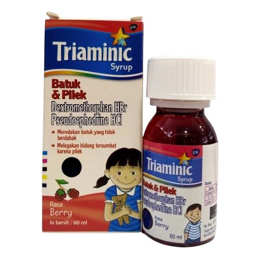 TRIAMINIC BATUK PILEK SYR 60 ML BERRY - TRIAMINIC 60 ML SYRUP / BOTOL / OBAT BATUK BERDAHAK DAN PILE