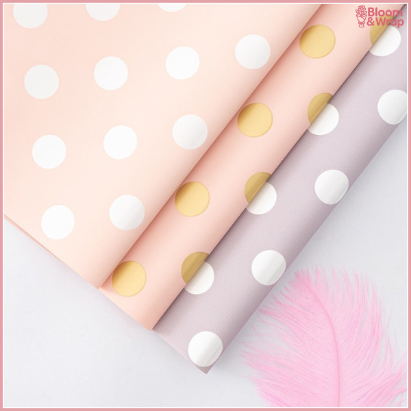 

PACK 20 Flower Wrapping Polkadot Cellophane Kertas Buket Pembungkus Bunga Waterproof KB11