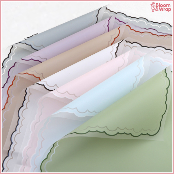 

Kertas Buket List Cloud Frame Transparan / Kertas Buket Bunga Cellophane Florist Kertas Kado KB6180