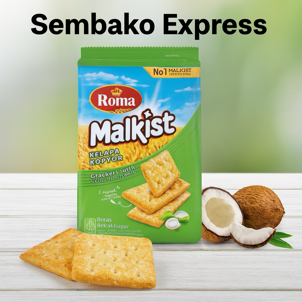 

Roma Malkist Kelapa Kopyor 213g - Crackers Renyah Rasa Kelapa Asli