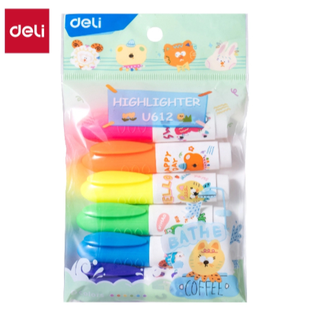

DELI U612 HIGHLIGHTER PENANDA 6 WARNA NEON