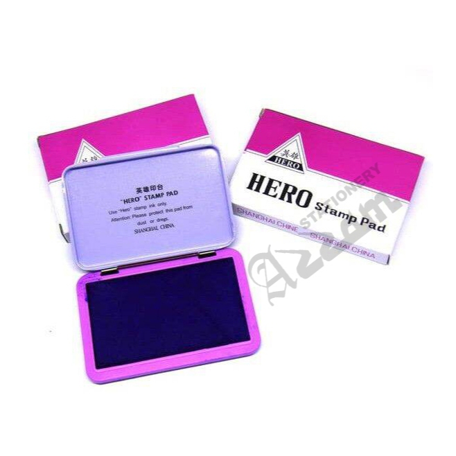 

BANTALAN STEMPEL PLUS TINTA STAMP PAD BANTALAN CAP STEMPEL HERO E2460 TINTA UNGU