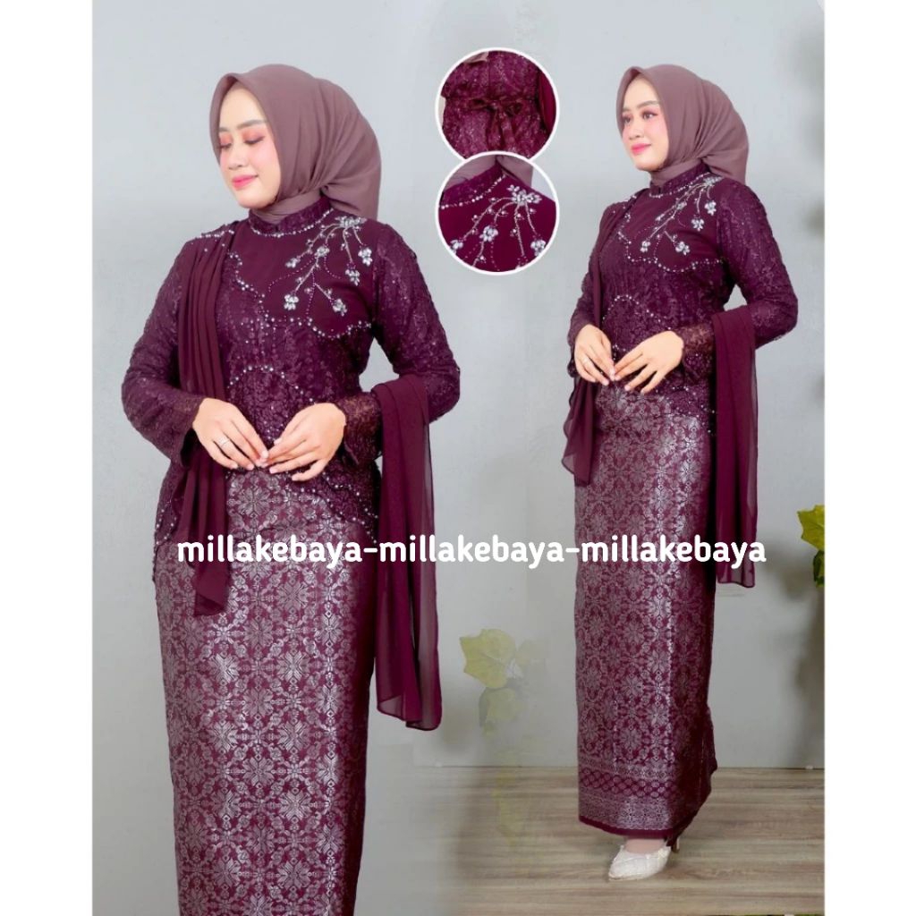 setelan kebaya tunik namira rok songket/setelan kebaya modern