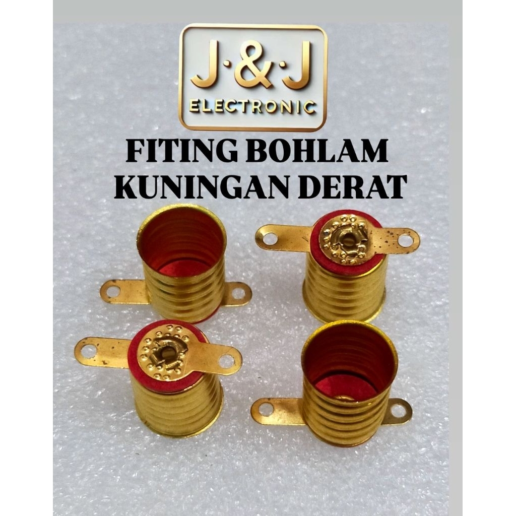 FITING BOLA LAMPU SENTER E-10 KUNINGAN , FITING BOHLAM KUNINGAN DRAT , TEMPAT LAMPU SENTER E-10