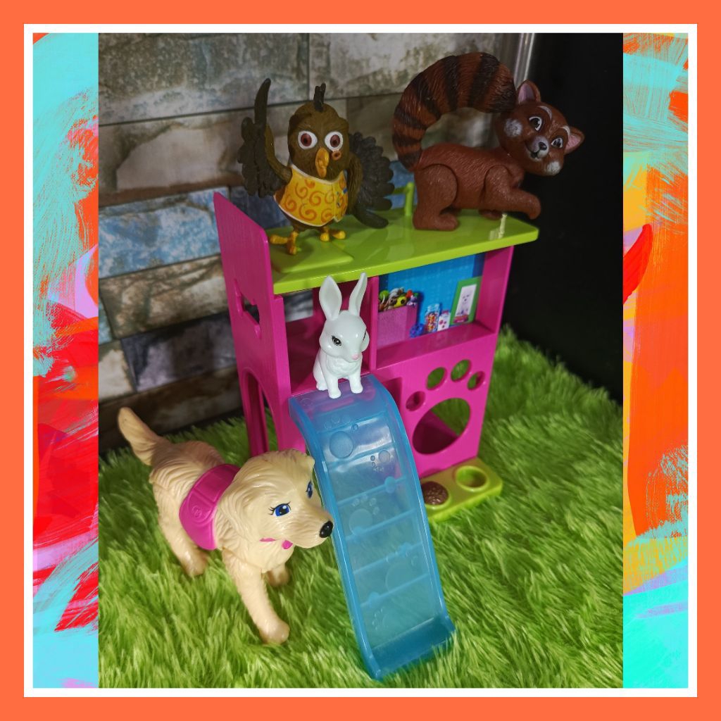 Set Diorama Hewan Original Mainan Barbie/Miniatur Action Figure [Preloved]