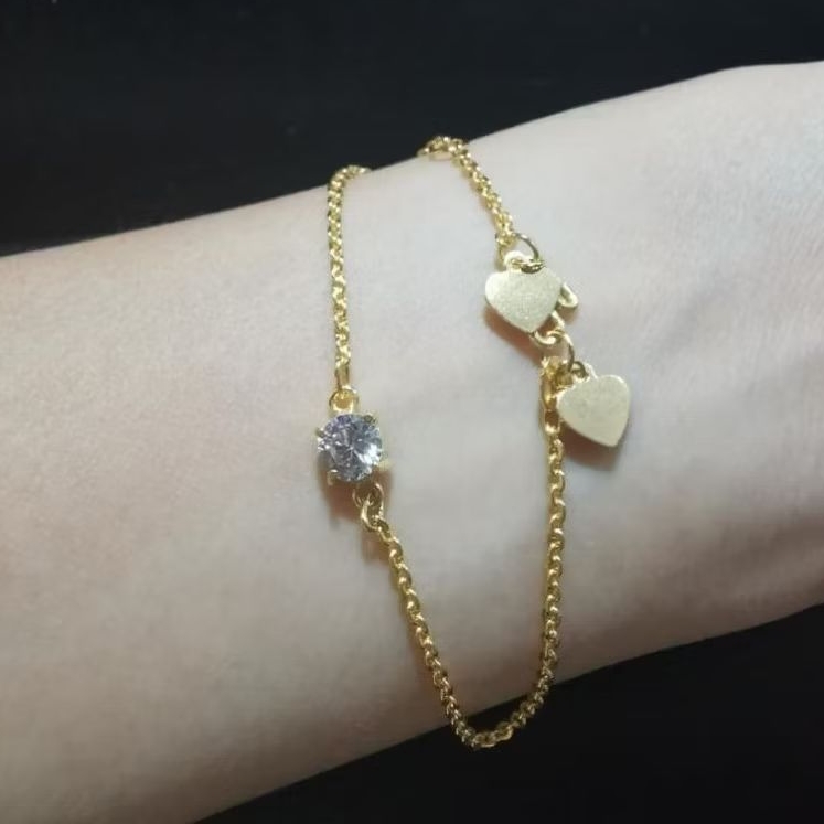 Gelang Tangan Emas Muda 2 gram - Model Rantai Nagita(panjang kurang lebih 17 cm)