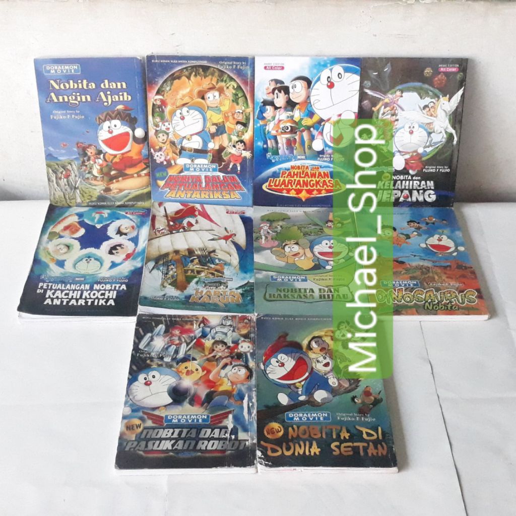 10 Komik Doraemon BerWarna Movie Nobita LANGKA Fujiko F Fujio
