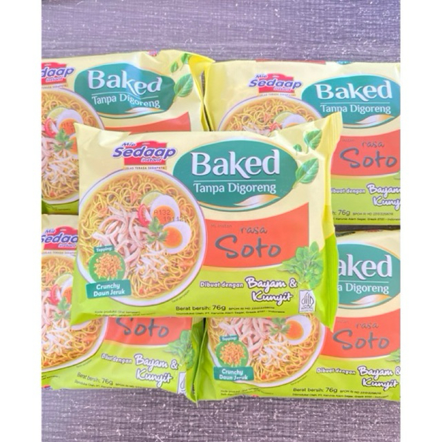 

[ISI 5 PCS] MIE SEDAAP BAKED RASA SOTO / GORENG 76gx5 PCS