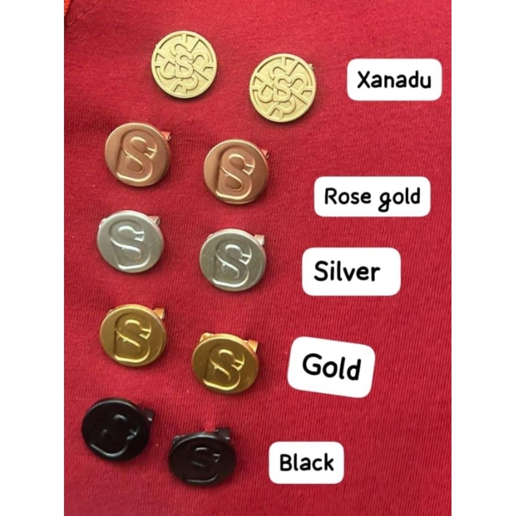 Round signature brooch buttonscarves get 1 pin