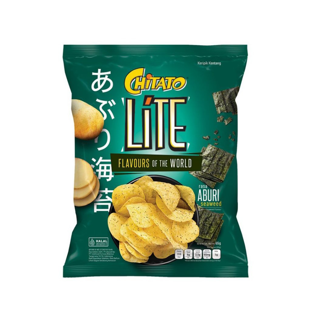 

Chitato Lite Keripik Kentang Rumput Laut Aburi 65 gr
