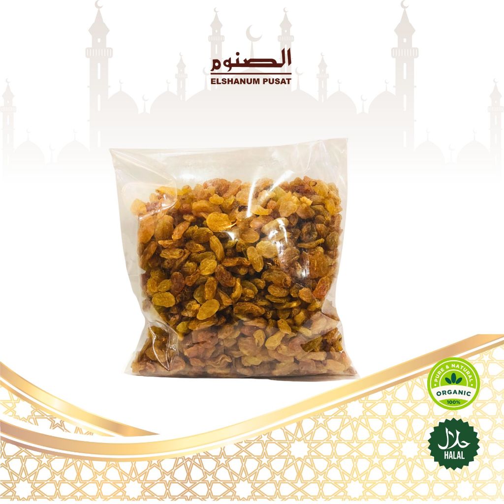 

Kismis golden raisin 500gr / kismis asam manis / kismis golden raisin / Elshanum