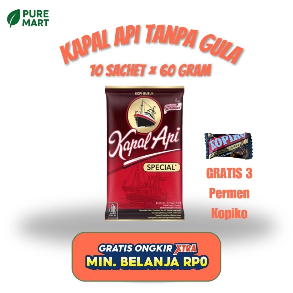 

KAPAL API Special 60gr Kopi Bubuk Instan 10 Sachet