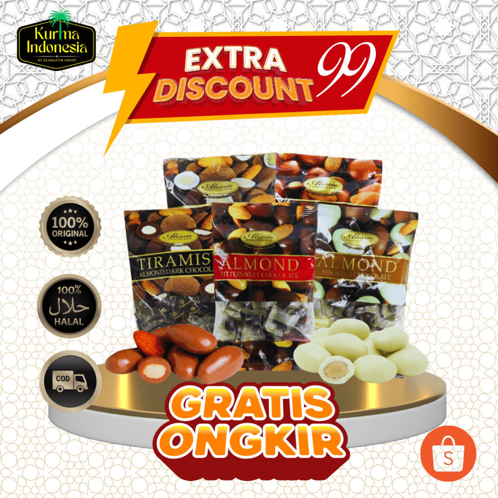 

Coklat Almond Tiramisu Dark Chocolate Lumer Original premium 200gr - Kurma Indonesia