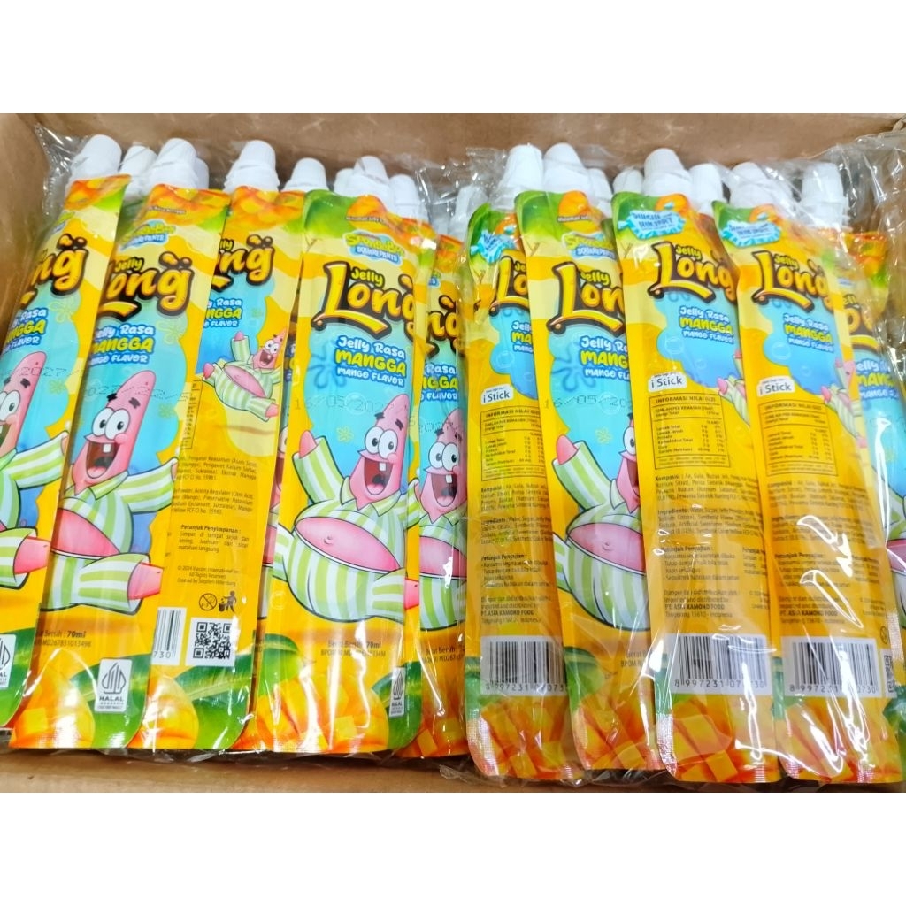

JELLY LONG Viral Karakter SpongeBob 70ml 1 Dus Isi 10 Pack ( 1 Pack Isi 10 ) Exp aman