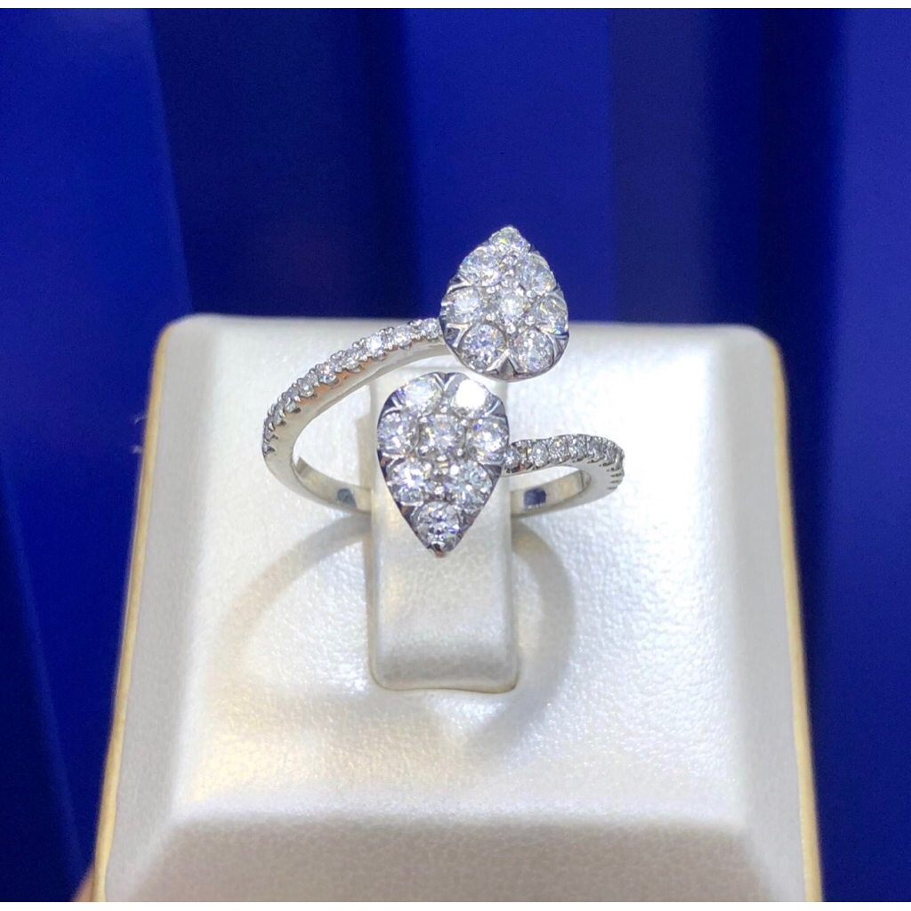 Cincin Berlian Teardrop (235) CD124, Size 15, D.36:0,92 crt, Emas 3,7 gr, Kadar 75%