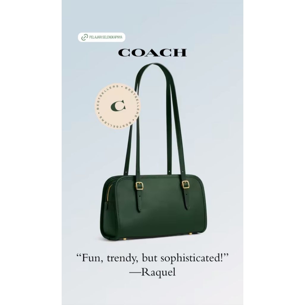 dijual tas brand COACH swing zip