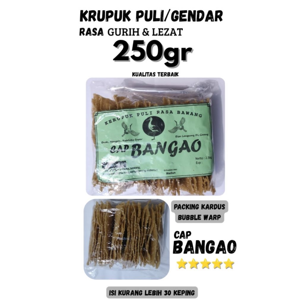 

Kerupuk Puli/Gendar 250gr ‼️ Mentah Murah khas Madiun