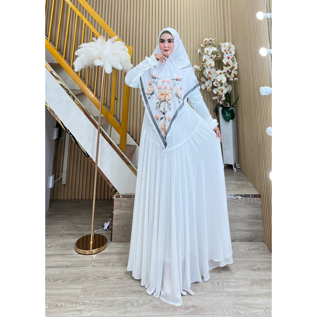 [COD] Laila Series Set Syari Printing Premium | Charissa Syari BungaStore.jkt | Syari Cantik Mewah E