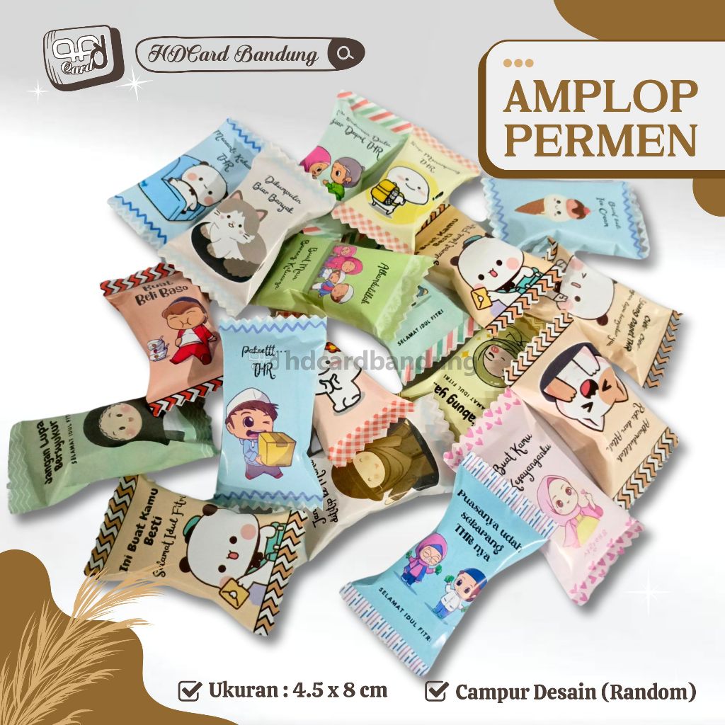 

Amplop Lebaran Permen 1 pack Isi 10pcs - Amplop THR Permen Lebaran