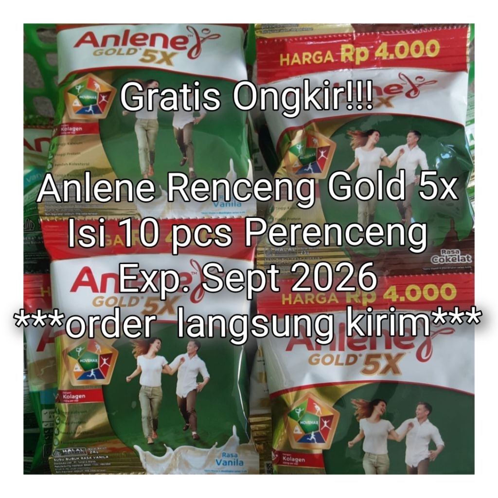 

ANLENE RENCENG GOLD 5X / ISI 10 PCS/ EXP.Sept 2026-2027