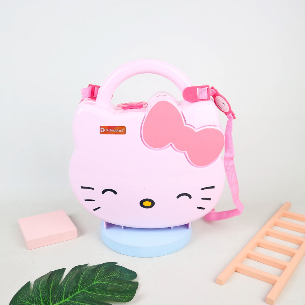 TECHNOPLAST Tempat Bekal Makan Set Hello Kitty Summer Cupid School Box Plus Tali