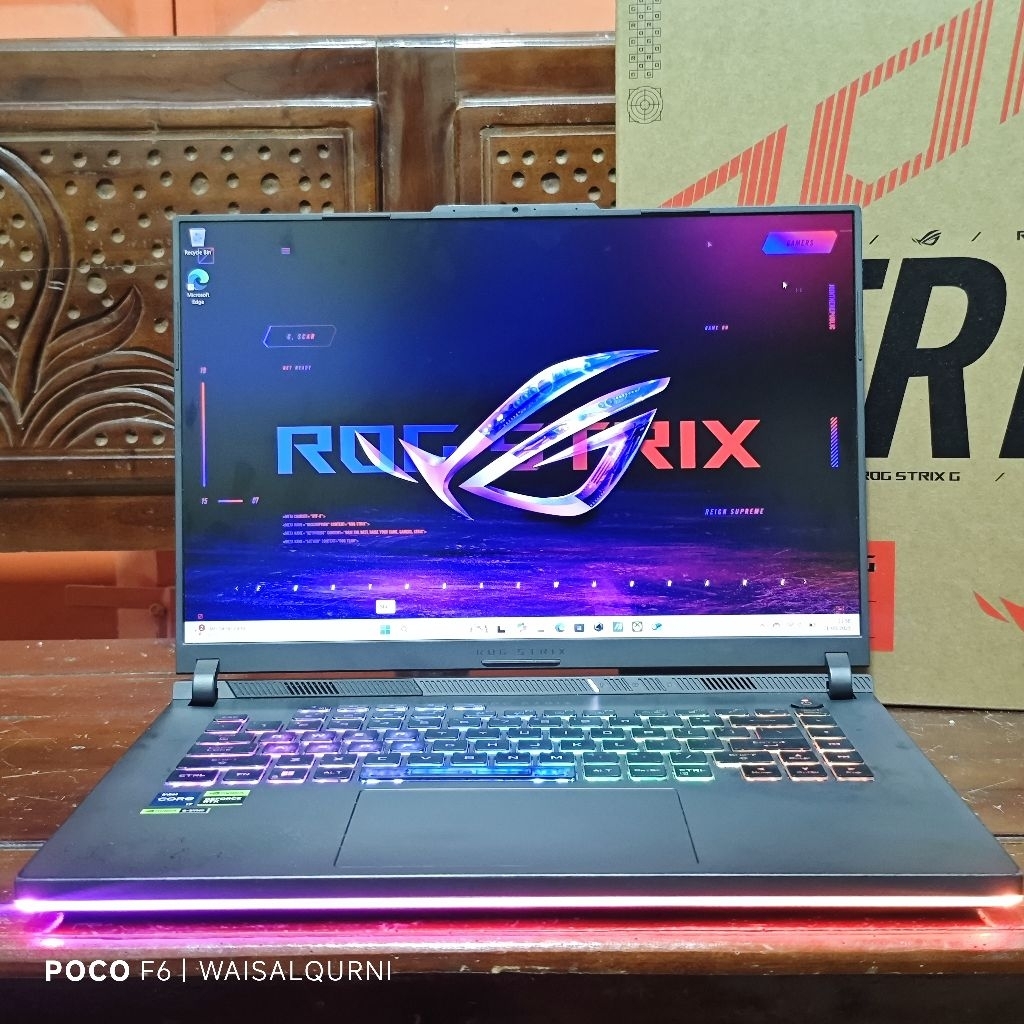 Asus ROG Strix G16 G614JU i7 13650HX RTX 4050 laptop gaming seken bekas