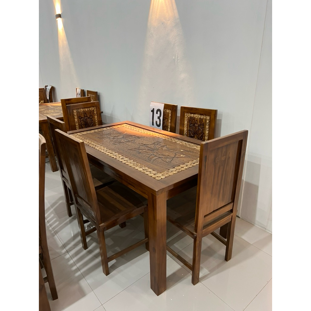 Meja Makan Koin Jati Meja Makan Makan Minimalis