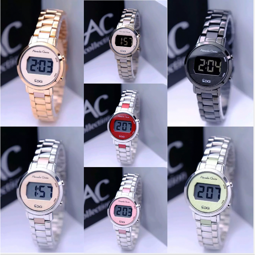 JAM TANGAN WANITA DIGITAL AC 9497 / AC 9498 / AC 9402  ALEXANDRE CHRISTIE WANITA ORIGINAL