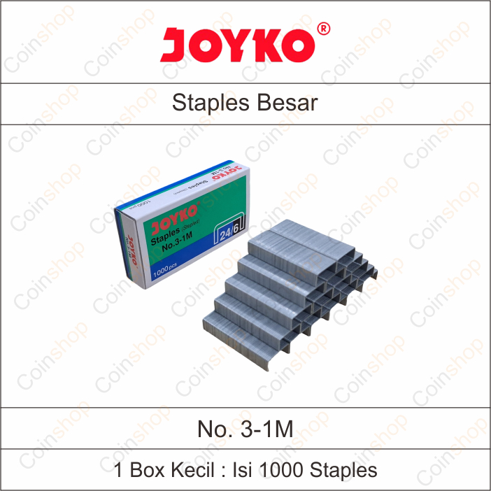 

1 Box Kecil Joyko 3-1M Isi Staples Besar No 3