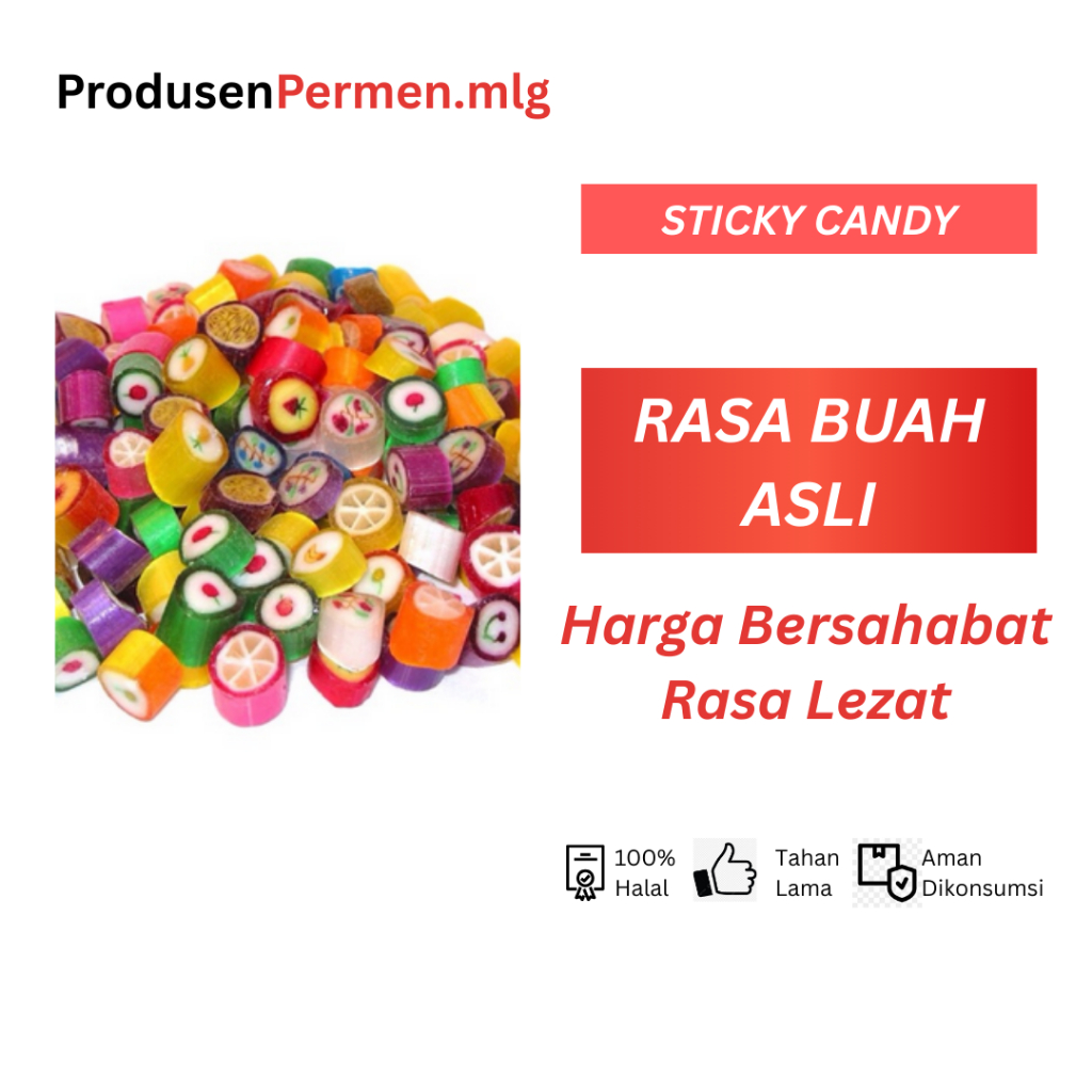 

Sticky Candy Permen 1kg Super Grade Viral untuk Jualan