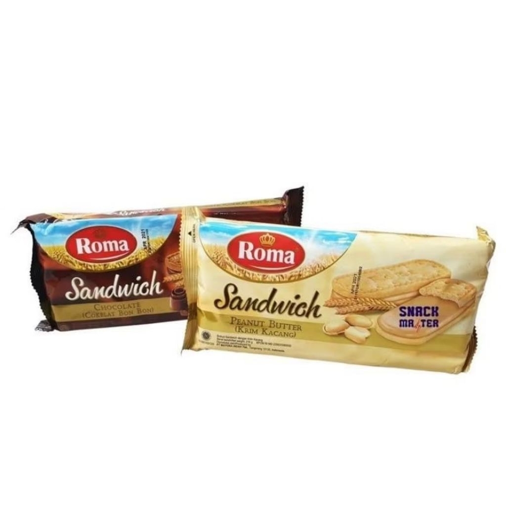 

Biskuit Roma Kelapa sandwich coklat dan vanila
