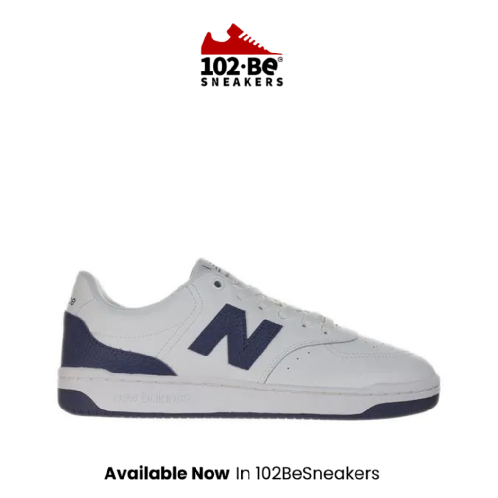 Sepatu NB BB80 Men's Sneakers Shoes - White/Navy Original