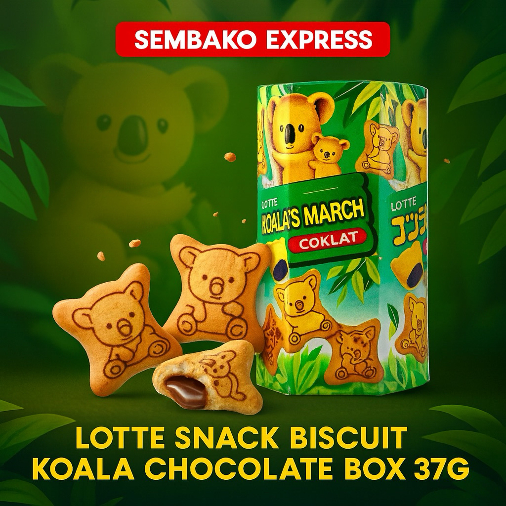 

Lotte Koala’s March Coklat 37g - Biskuit Isi Cokelat Lucu dan Renyah