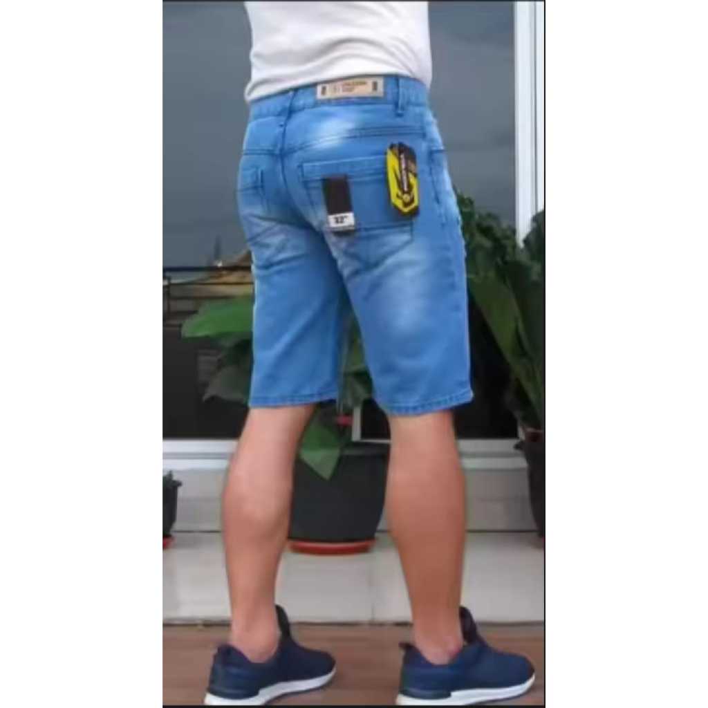 Celana Jeans Pendek Pria Biru muda , Hitam Pria Distro & continue