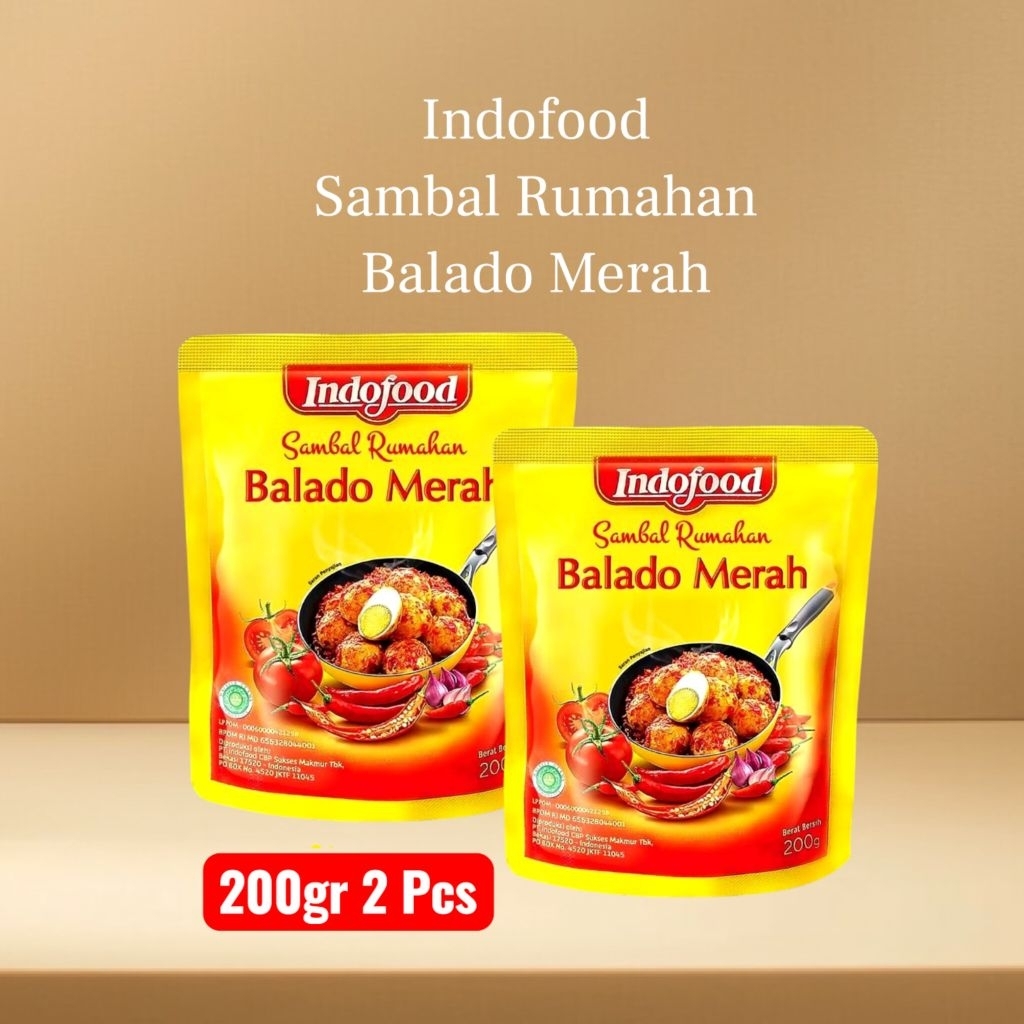 

Sambal Rumahan Indofood Balado Merah 200gr ( 2 Pcs )