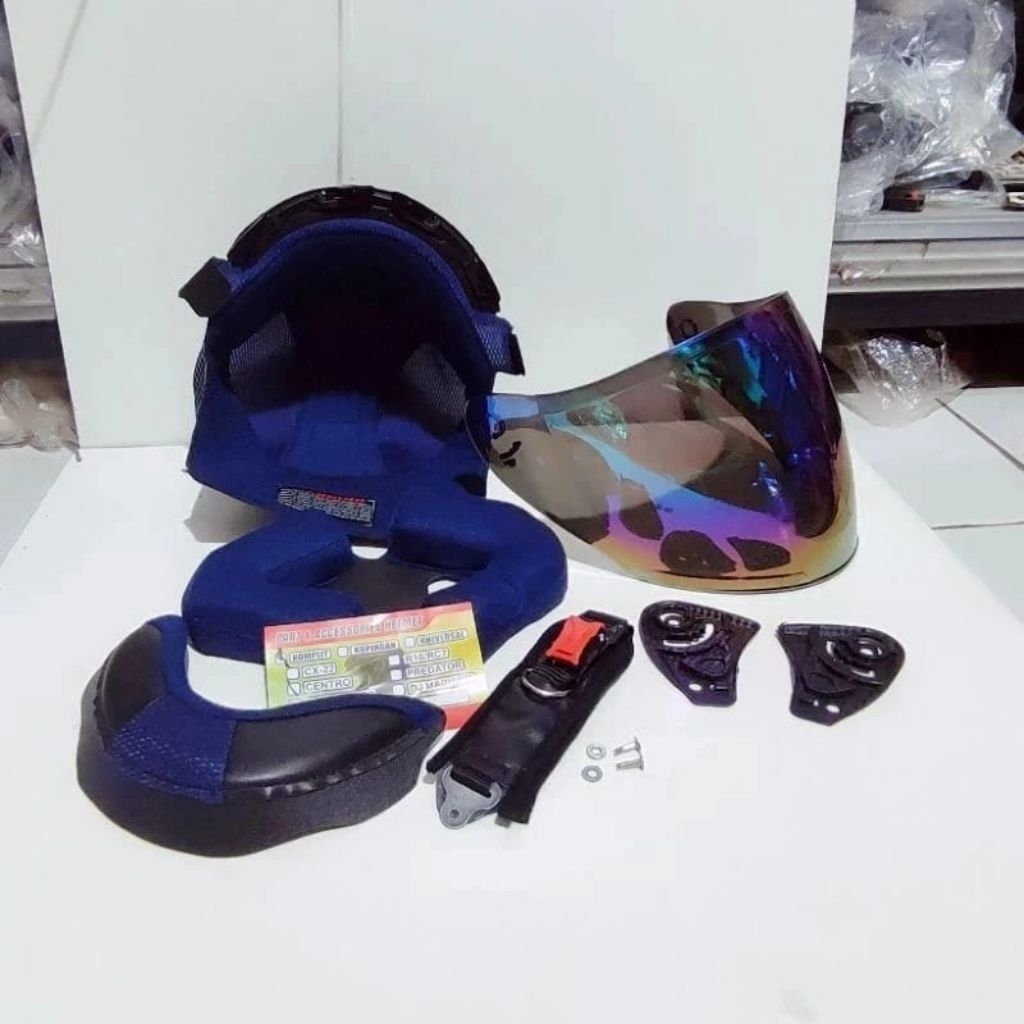 Paket Lengkap Kaca Visor Helm INK Centro Busa Spon Helm INK Centro Free Rachet