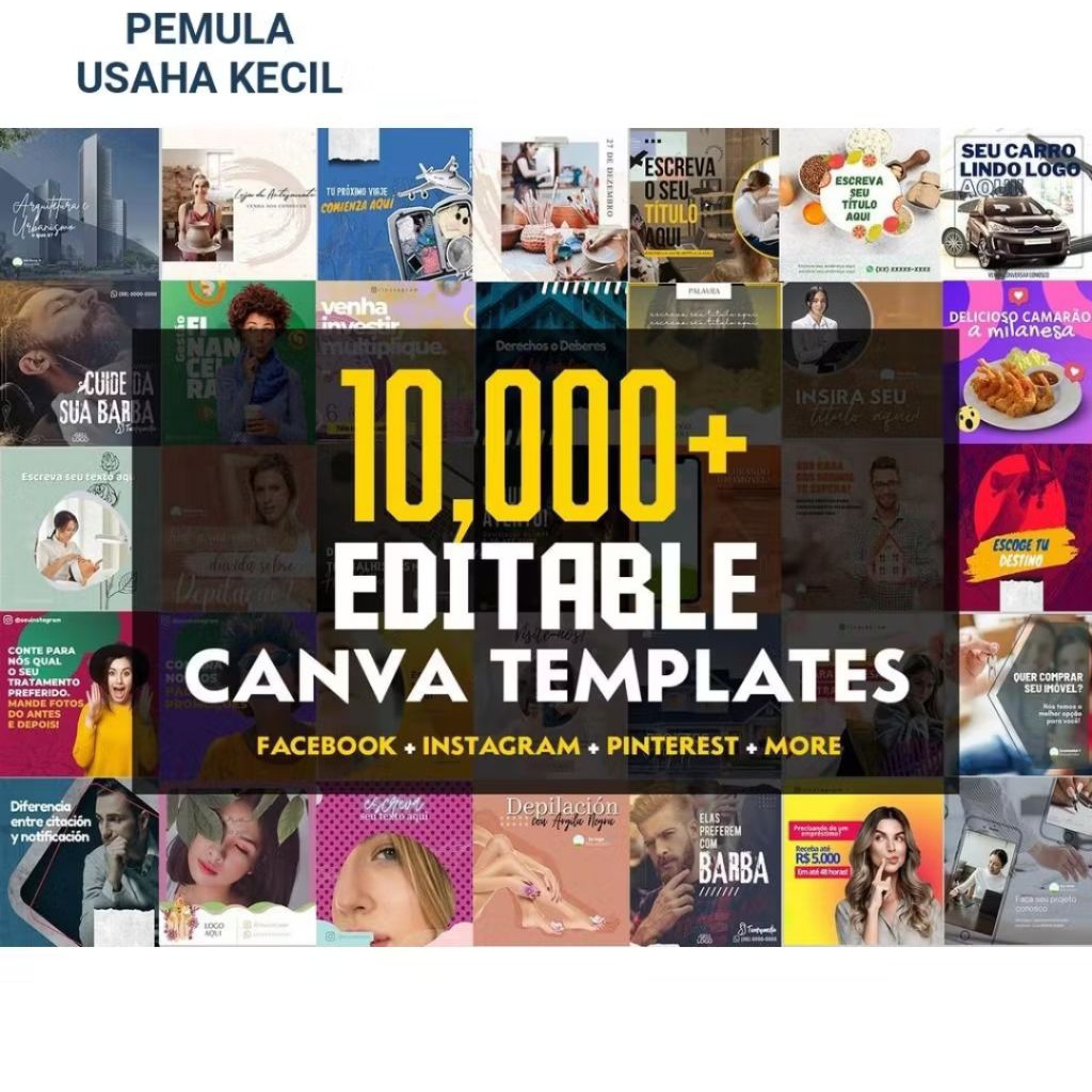 ULTIMATE 10,000+ Canva Template Bundle PLR 2025- PAKET TEMPLATE 10.000+ CANVA TERBAIK SUNDAWA