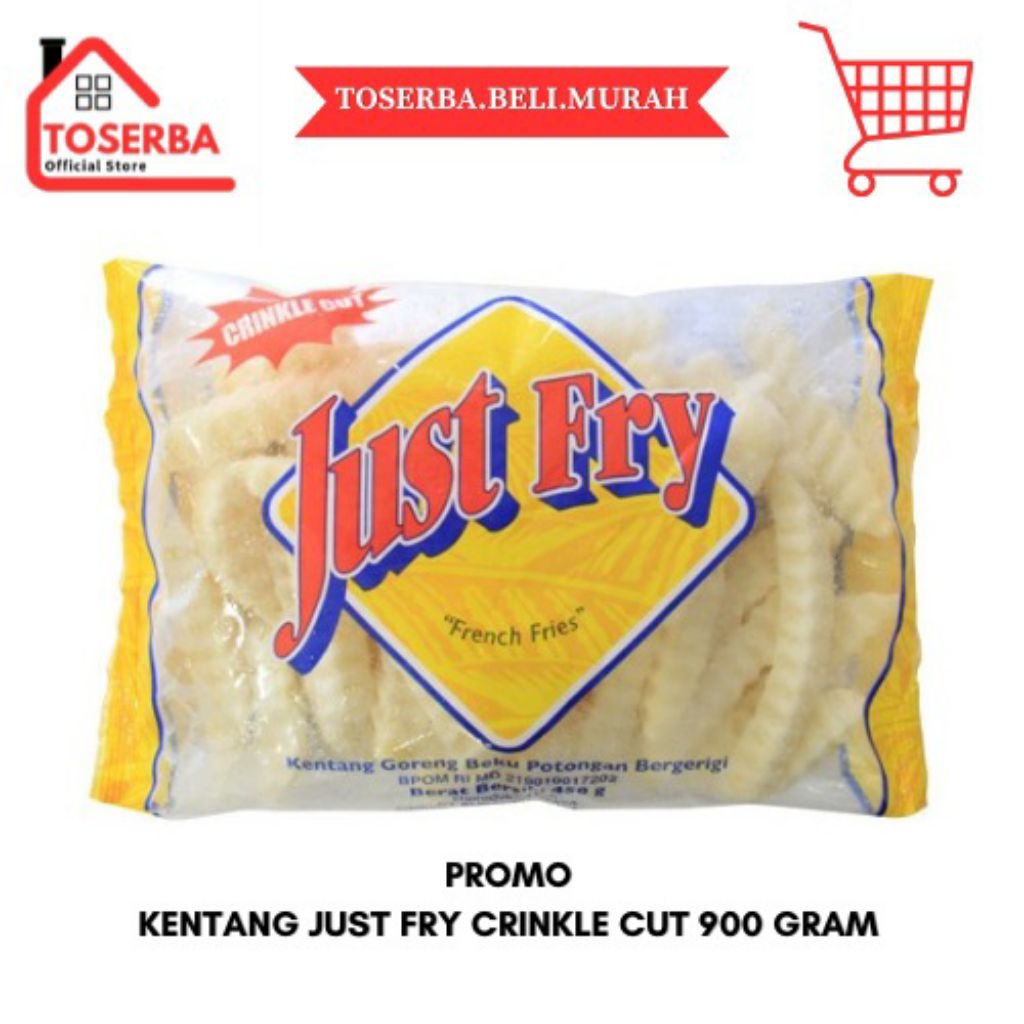 

[Ready Stock] Promo Kentang Just Fry Crinkle Cut Ukuran 900 Gram