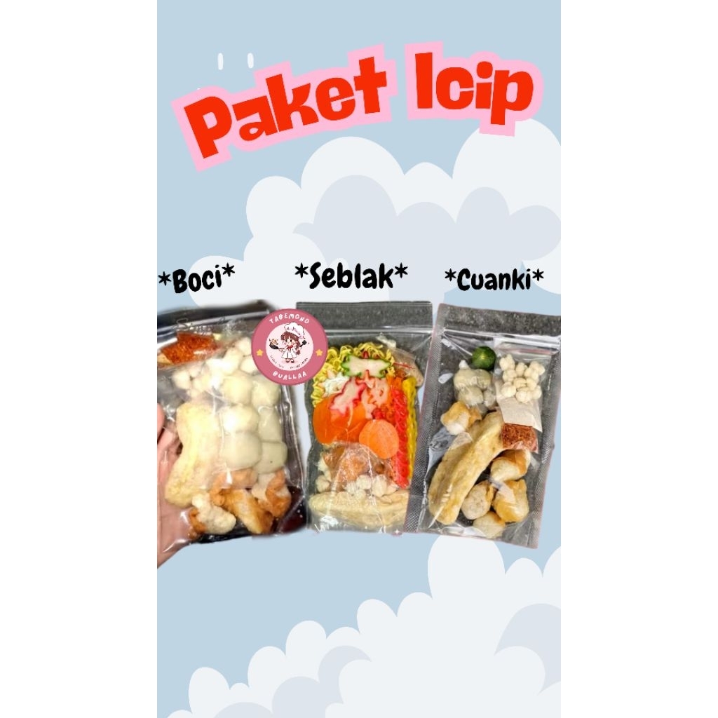 

PAKET ICIP ISI 3PCS BOCI SEBLAK CUANKI INSTAN