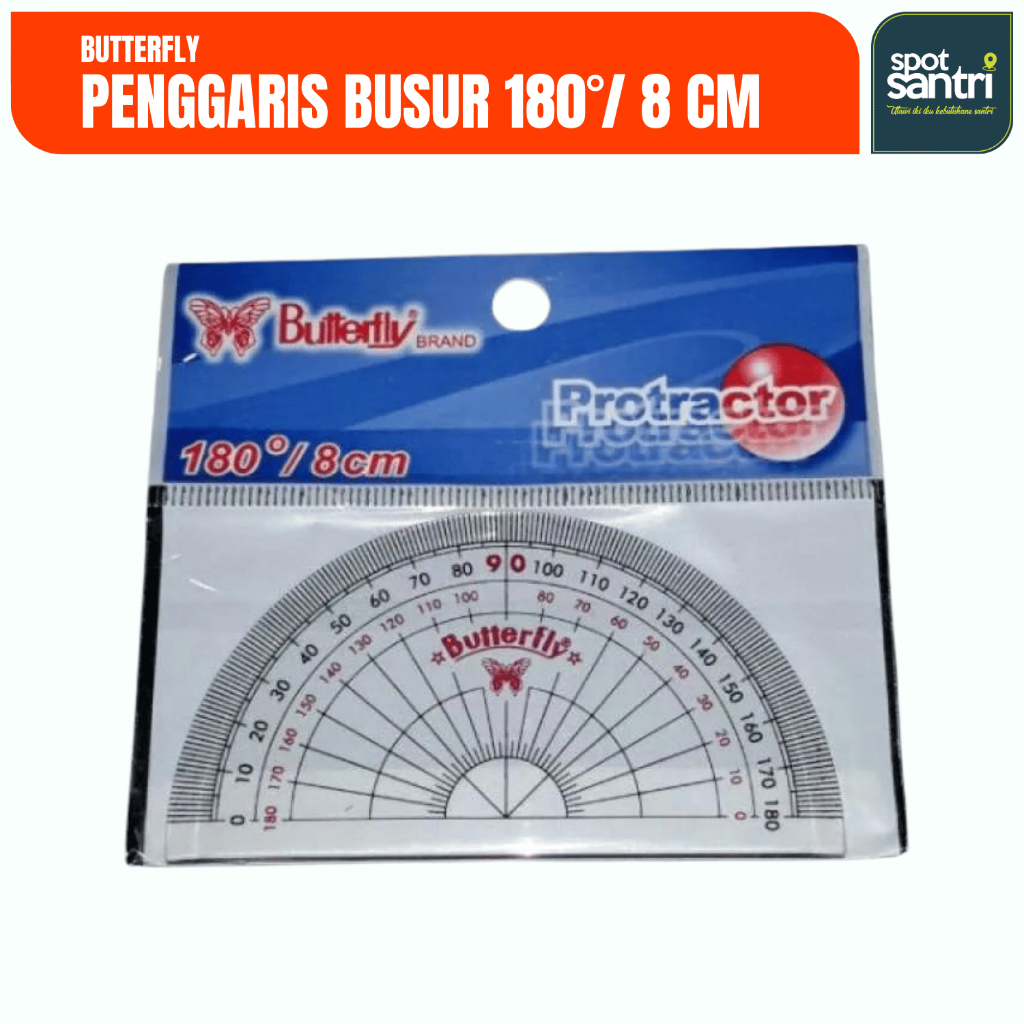 

Penggaris Mika Busur Butterfly Protractor 180 derajat - 8 Cm [PCS]