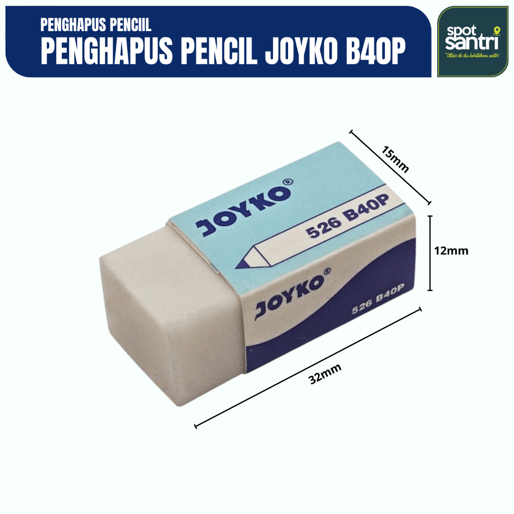 

Penghapus Setip Pensil Joyko 526 B40P Putih Kecil SNI | Pencil Eraser [PCS]