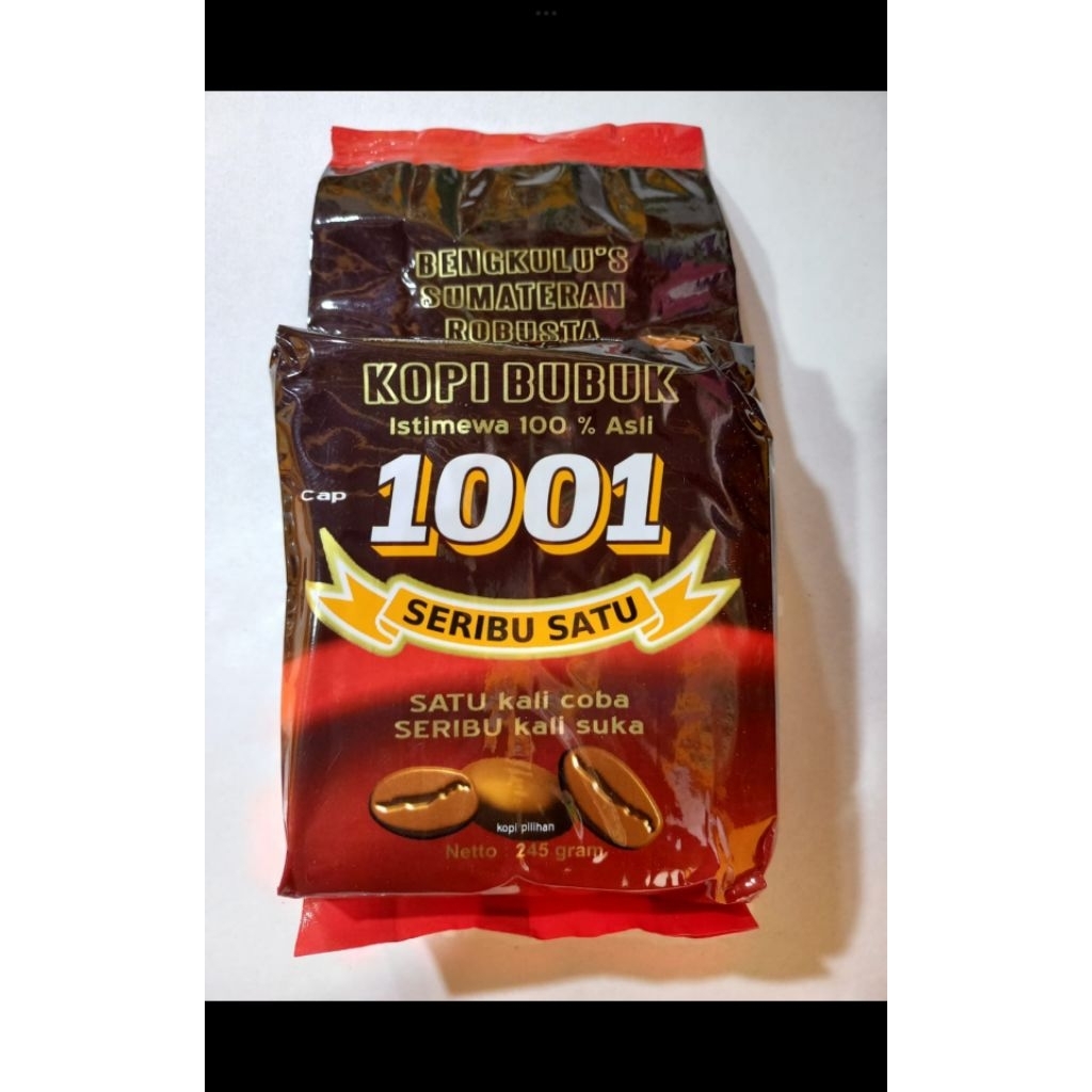 

Kopi 1001 bubuk 100% Asli Bengkulu 245g kopi Robusta