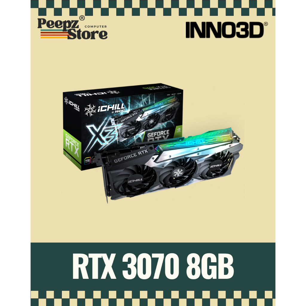 INNO3D GEFORCE RTX 3070 ICHILL 3X 8GB DDR6 / RTX 3070 8GB