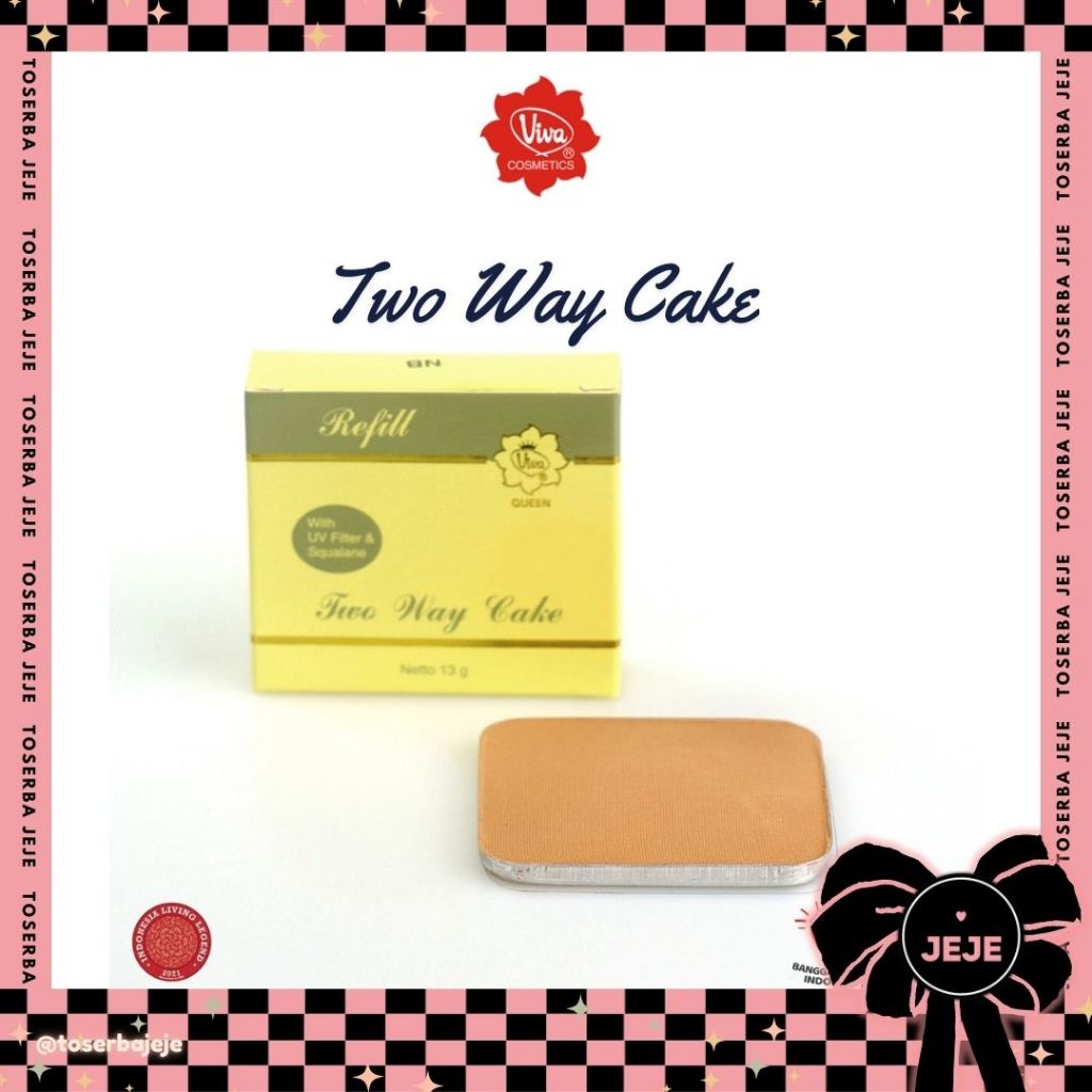 Viva Queen Two Way Cake With UV Filter 13 gr Full Refill | Bedak Padat