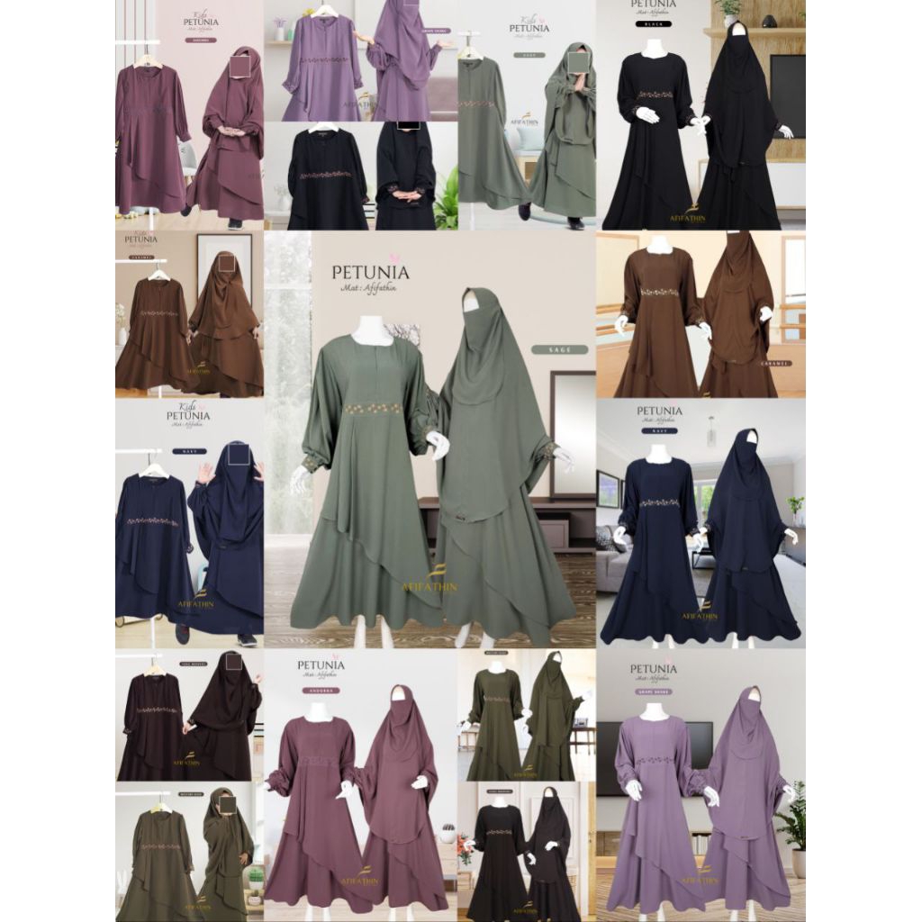 Petunia Series || By Afifathin || Set Khimar + Cadar
