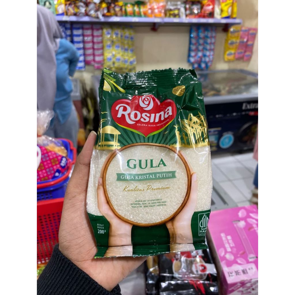 

gula putih rosina berat 200 gr
