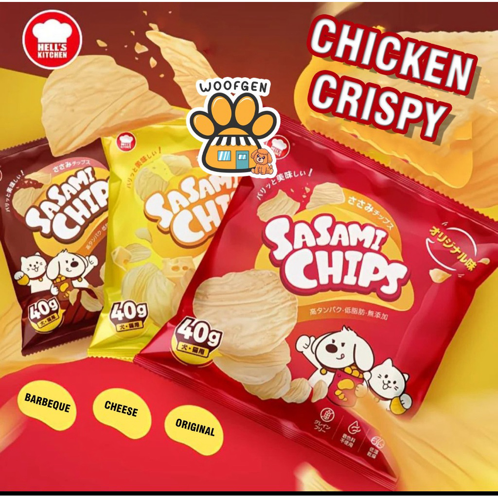 snack anjing keripik sasami chips tipis 1mm korea kucing & anjing