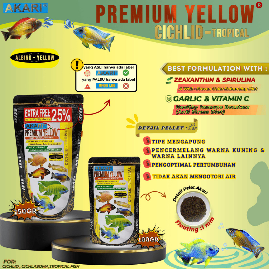 Akari Premium Yellow Cichlid