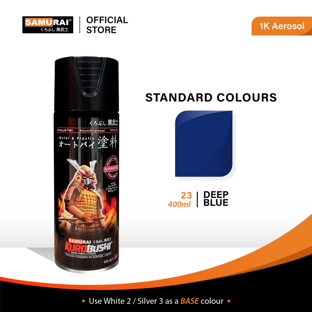 Cat Pilok Pilox Cat Semprot Samurai Paint Biru Tua #116 Deep Blue 400ml Original 100%