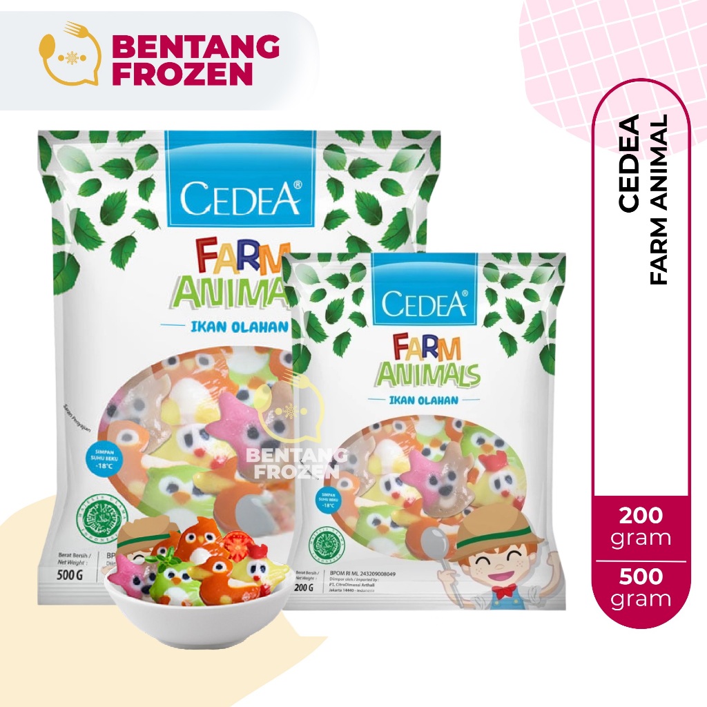 

Cedea Farm Animal 200gr - 500gr / Olahan Ikan Bentuk Hewan Kartun